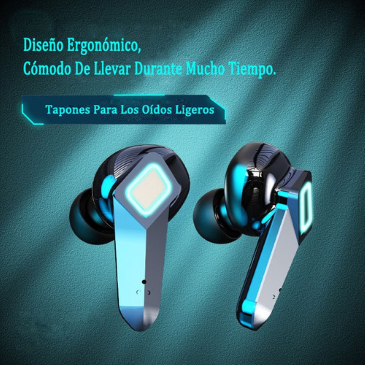  Audífonos Gamer Bluetooth Led In-ear Inalámbricos NEGROS