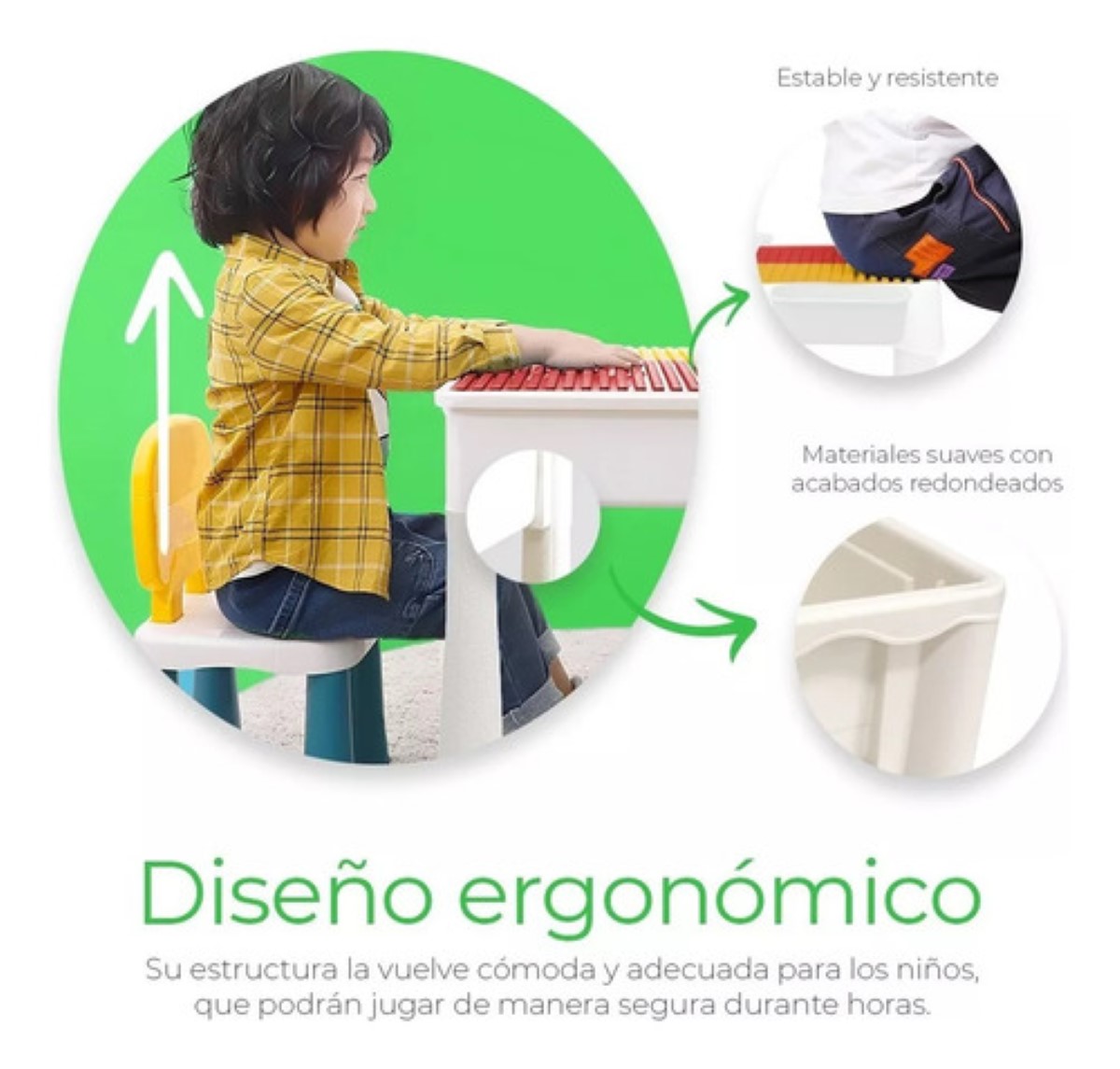 Mesa De Actividades Lego Para Niños Escritorio 75 Bloques COLORES