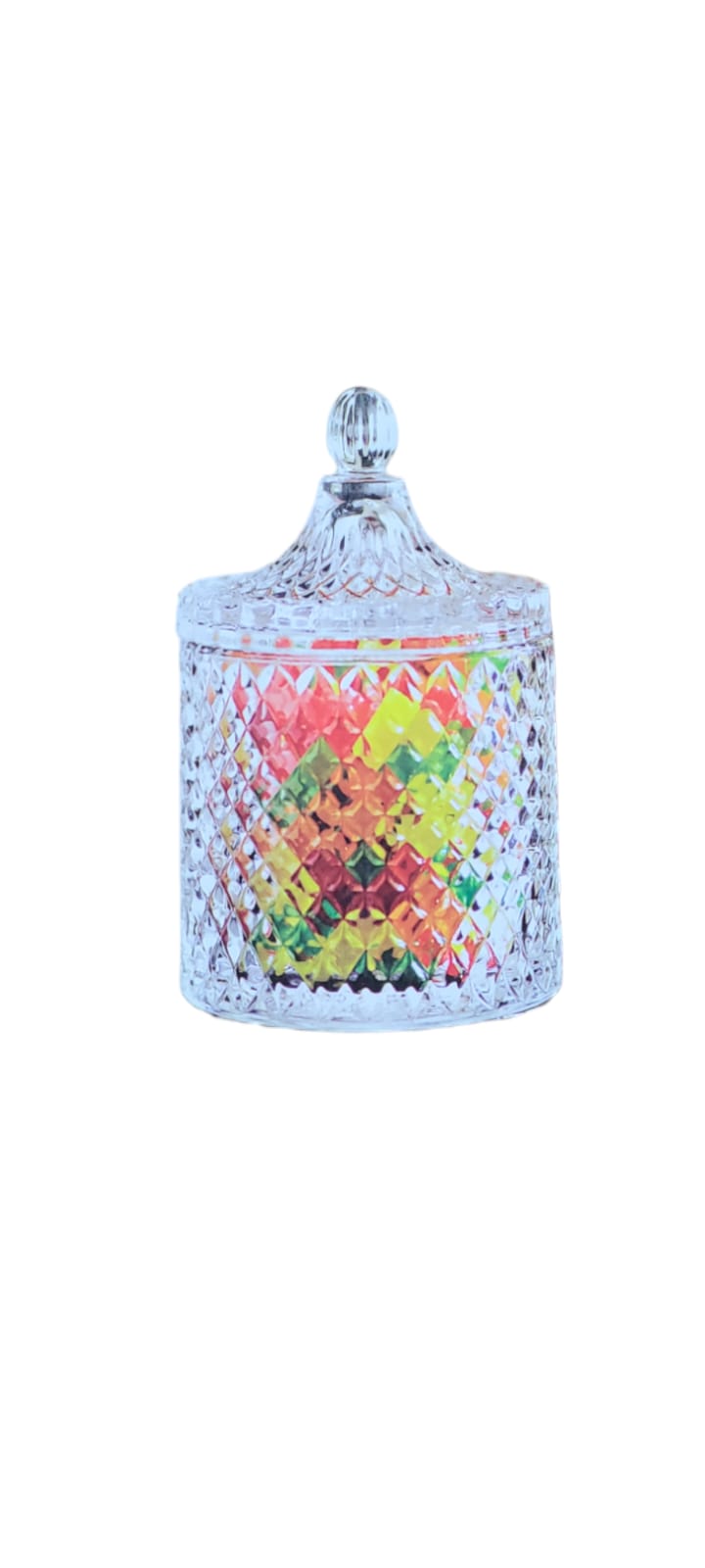 Dulcera De Cristal Con Tapa Blue Harbor