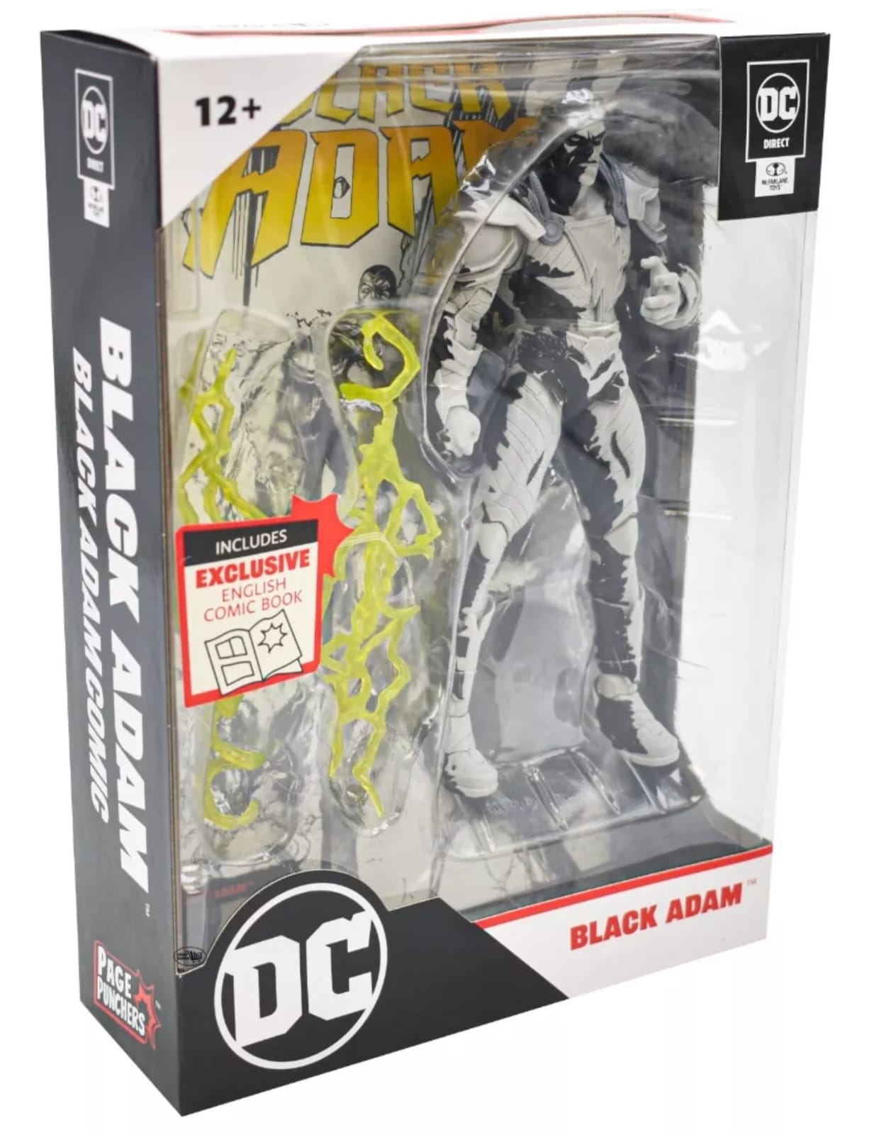 Dc Page Punchers Black Adam Comic Blanco Y Negro Mcfarlane
