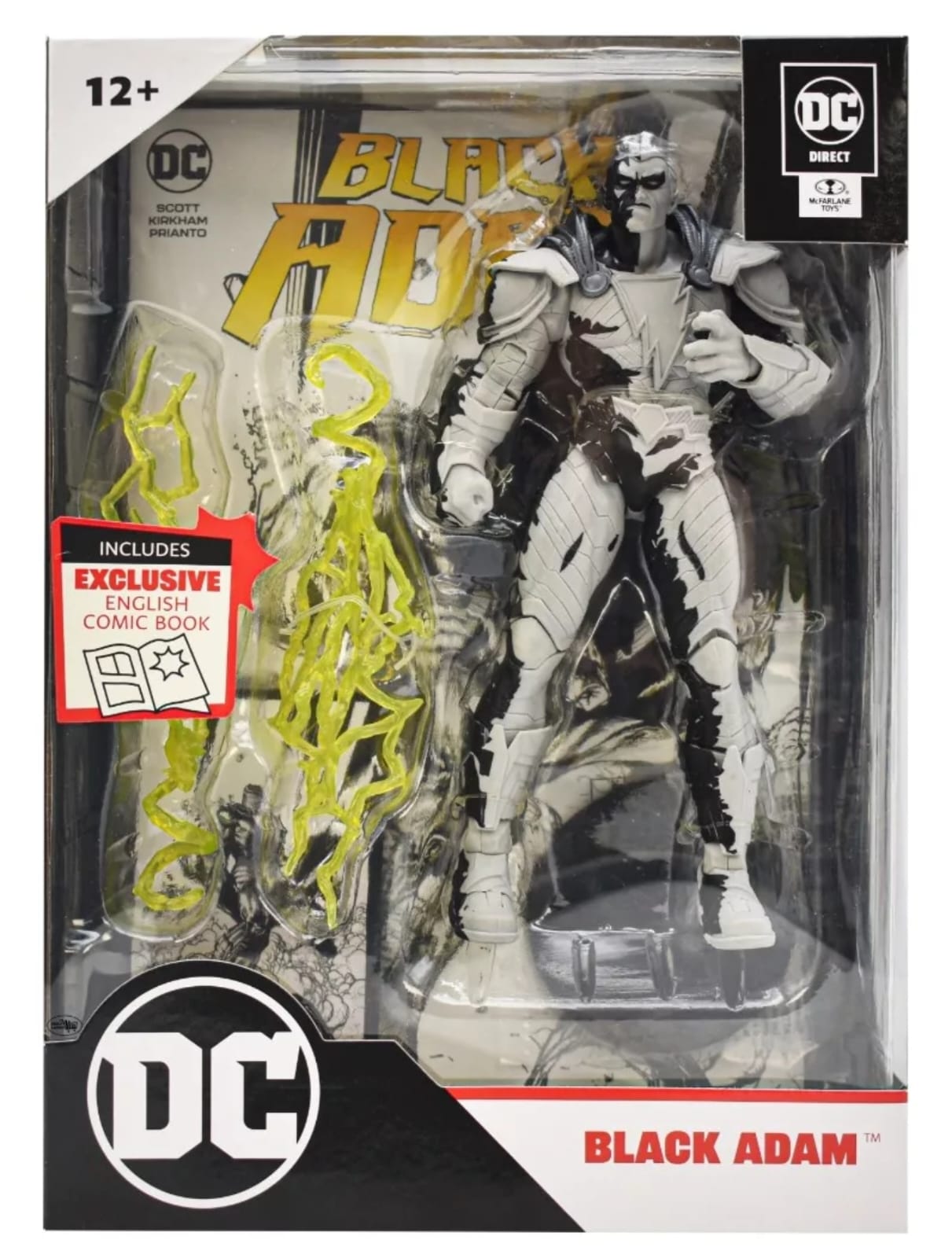 Dc Page Punchers Black Adam Comic Blanco Y Negro Mcfarlane