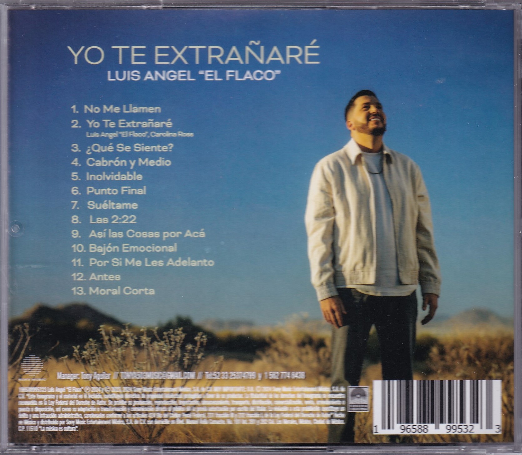 Luis Angel El Flaco Yo Te Extrañare Disco Cd