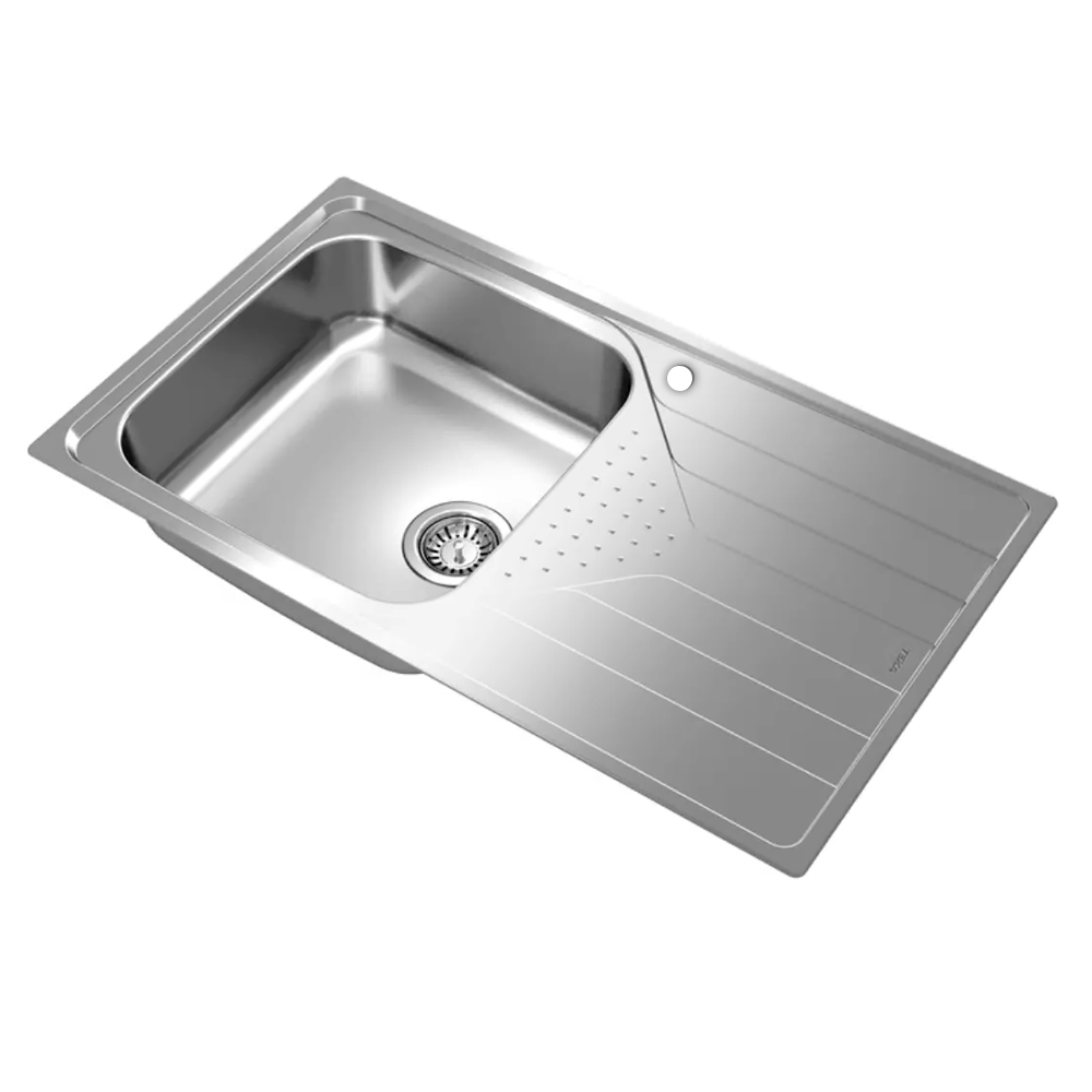 Tarja Sencilla Empotrar Acero Inoxidable Teka Universe 50 T-XP 1B 1D MAX Una Tina 40 cm Esc. Der..