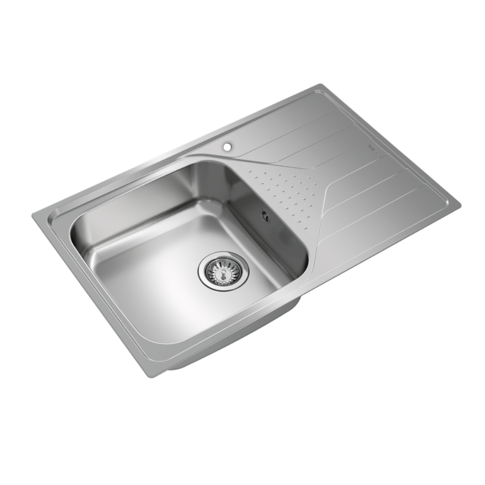 Tarja Sencilla Empotrar Acero Inoxidable Teka Universe 50 T-XP 1B 1D MAX Una Tina 40 cm Esc. Der..