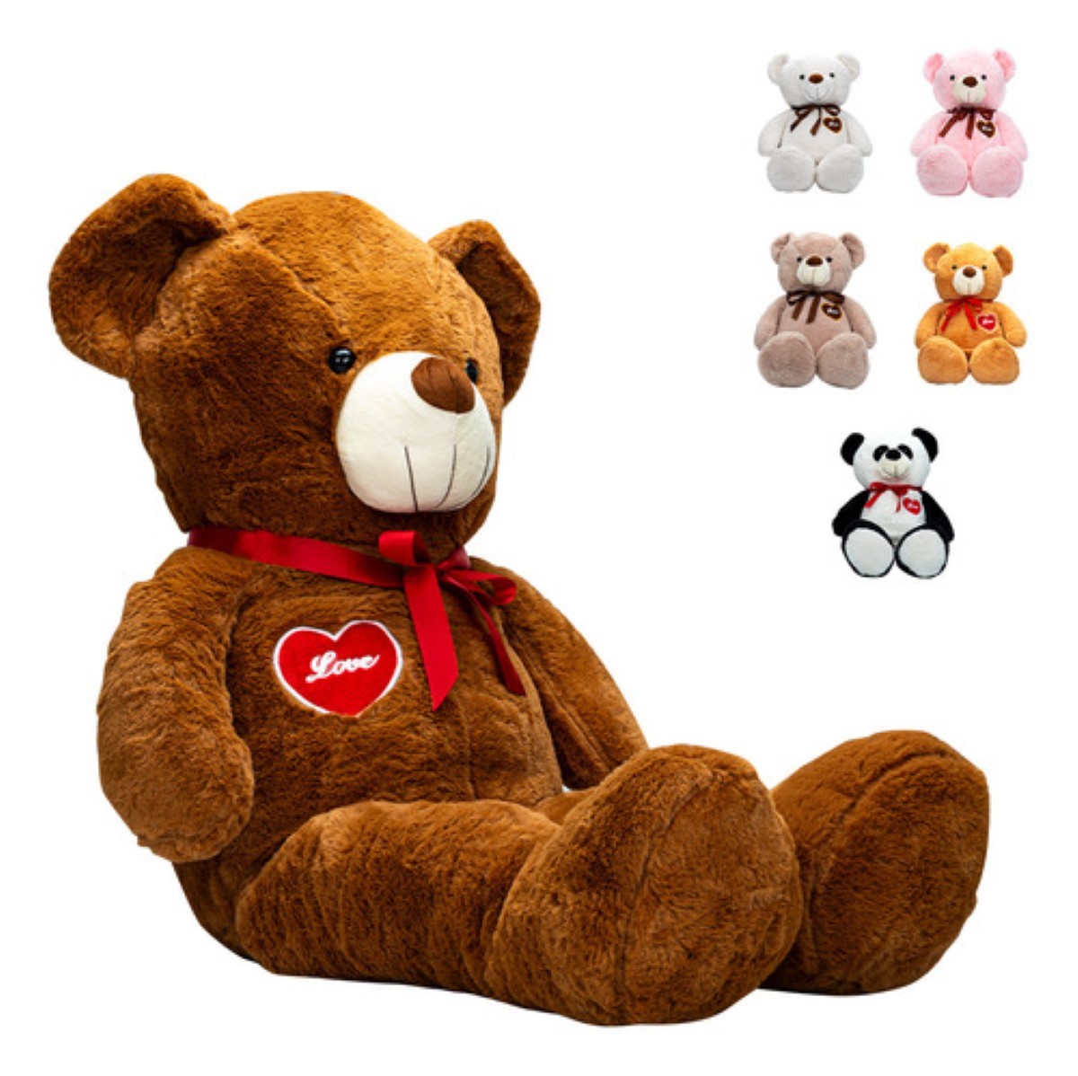 Oso De Peluche Teddy Grande Abrazable Corazón 1 Metro Cafe Obscuro
