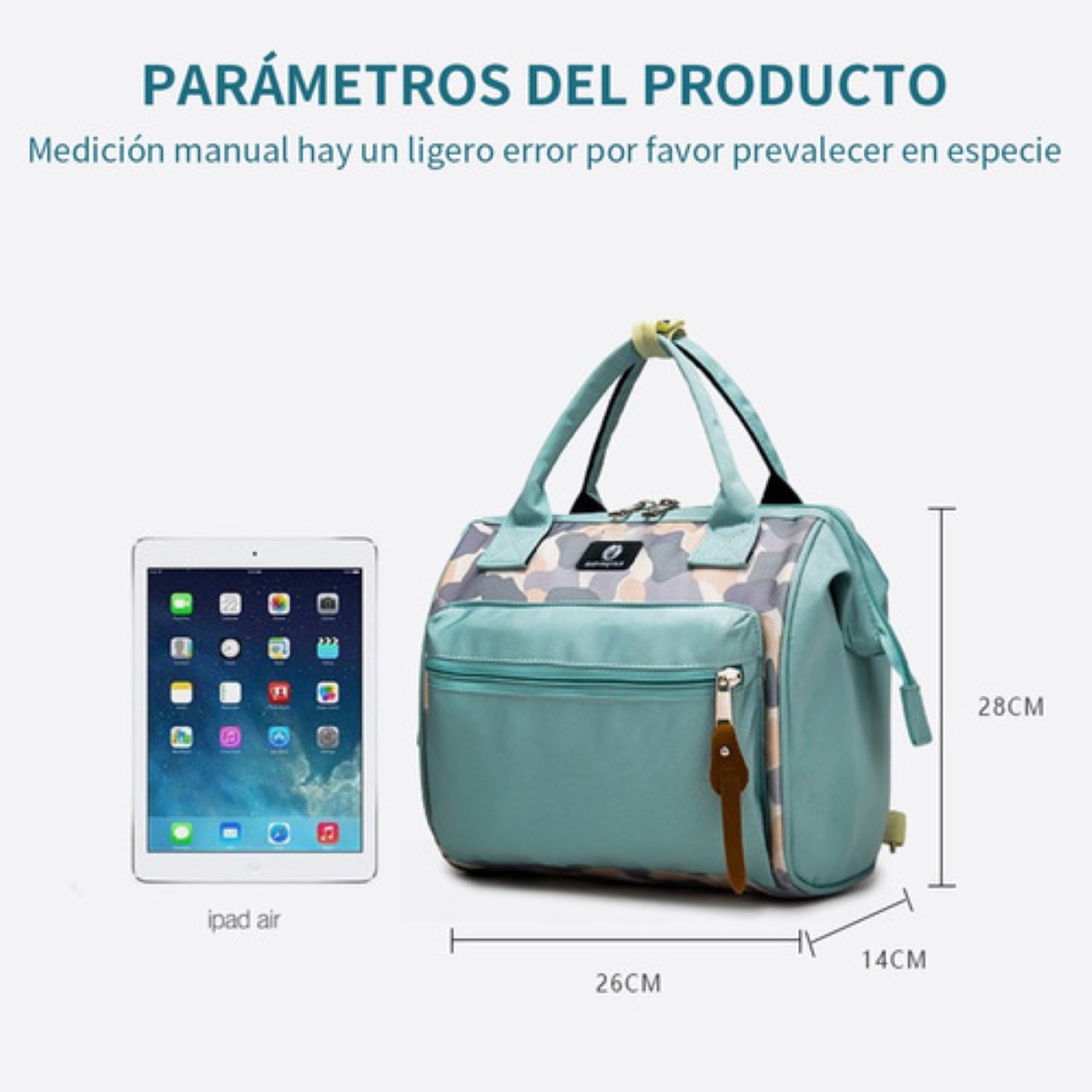Mochilas Pañaletas Pañalero Bebe Pañaleras Impermeabl Viaje Azul petróleo