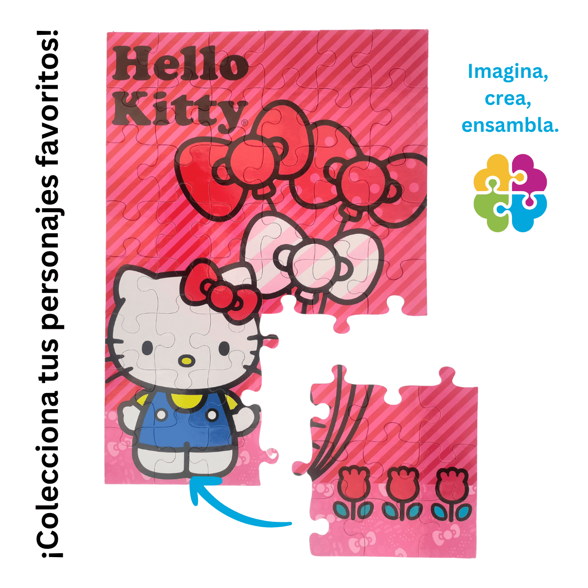 Juego de Mesa Rompecabezas Jumbo 48 Pzas | Diversos Personajes | 70x50cm | Hello Kitty 01