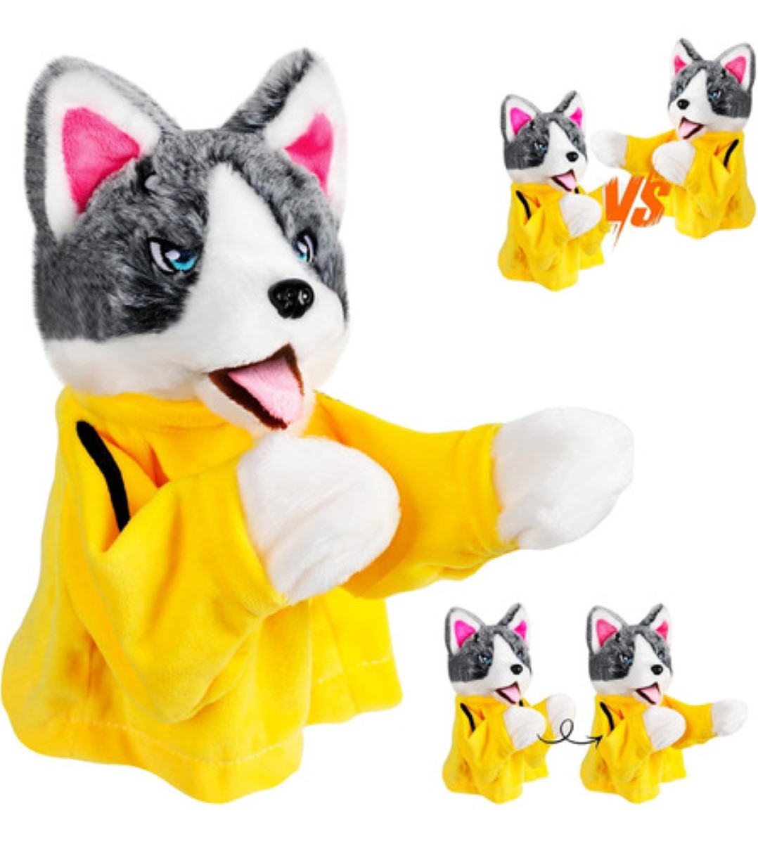 Perro Boxeador De Juguete,muñecos Interactivos Con Sonido Amarillo