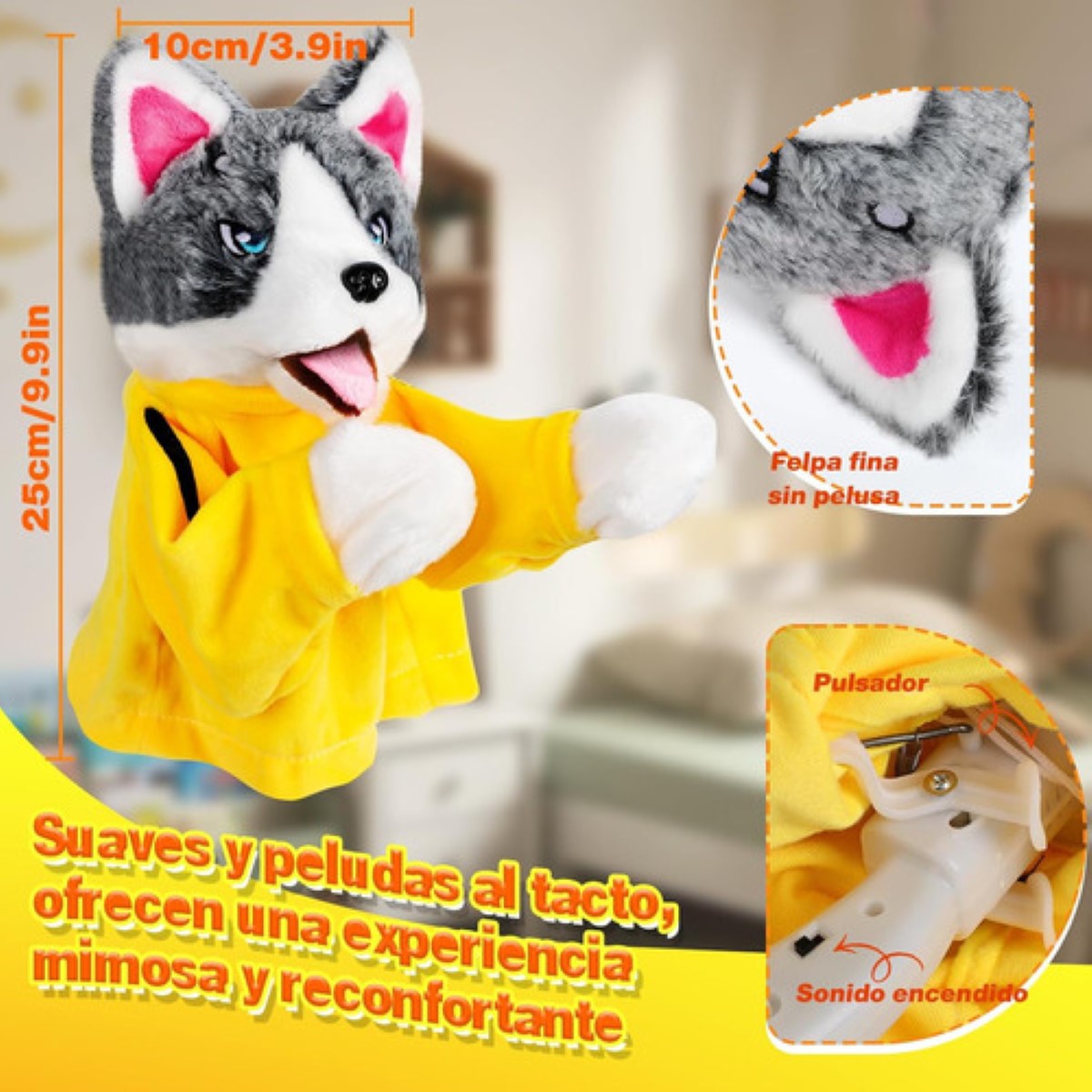 Perro Boxeador De Juguete,muñecos Interactivos Con Sonido Amarillo
