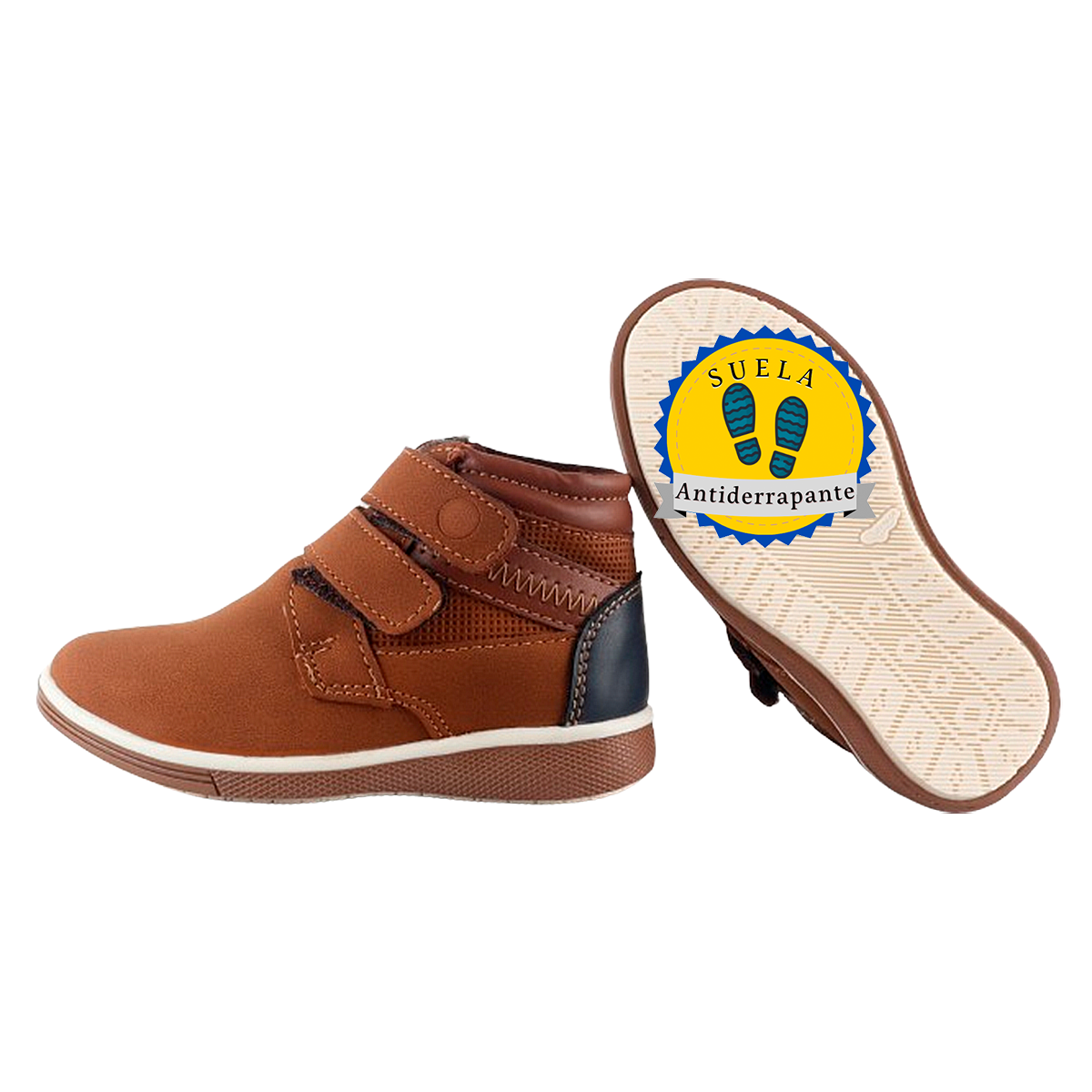 Zapato Niño Bebé Moda Arco Ortopédico Cómodo Café 6960-TC