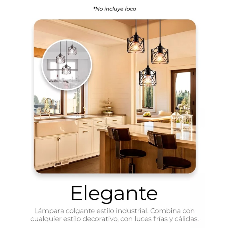 Lampara De Techo Decorativa Vintage Candelabro De 3 Cabezas