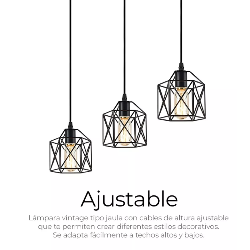 Lampara De Techo Decorativa Vintage Candelabro De 3 Cabezas