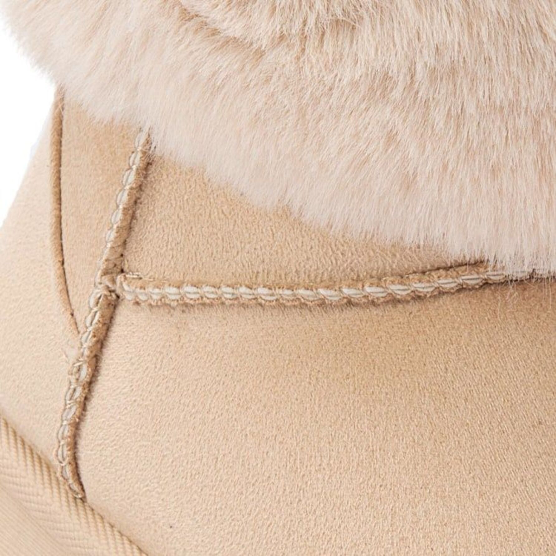 Bota para mujer, de tipo invernal, con peluche, marca PBPS, color beige 1141879