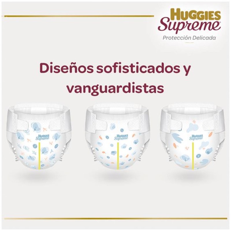 Pañales Huggies Supreme Platino RN, Recién Nacido, 84 Piezas, Máxima Protección y Cuidado