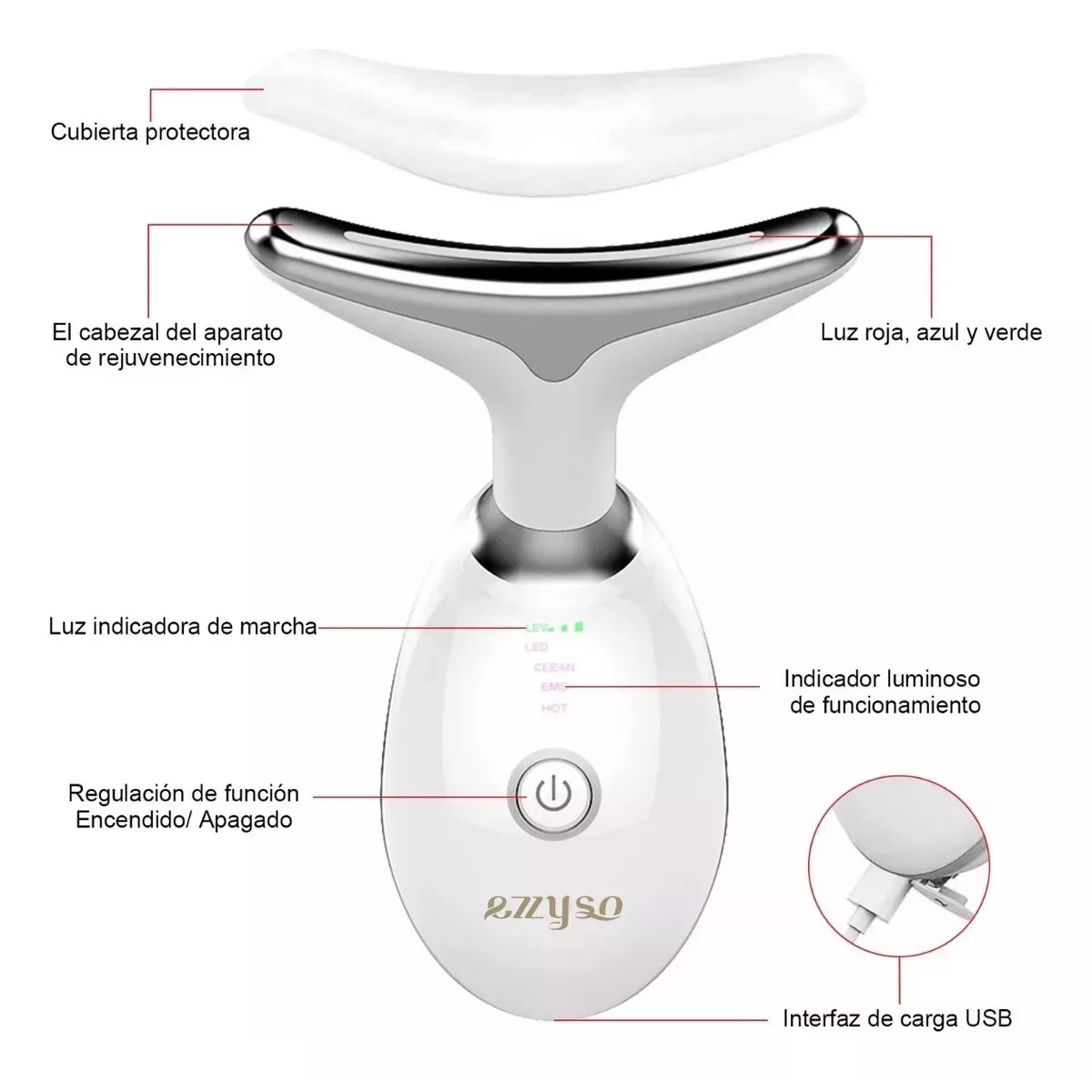 Masajeador Reductor De Papada Facial Antiarrugas De Belleza