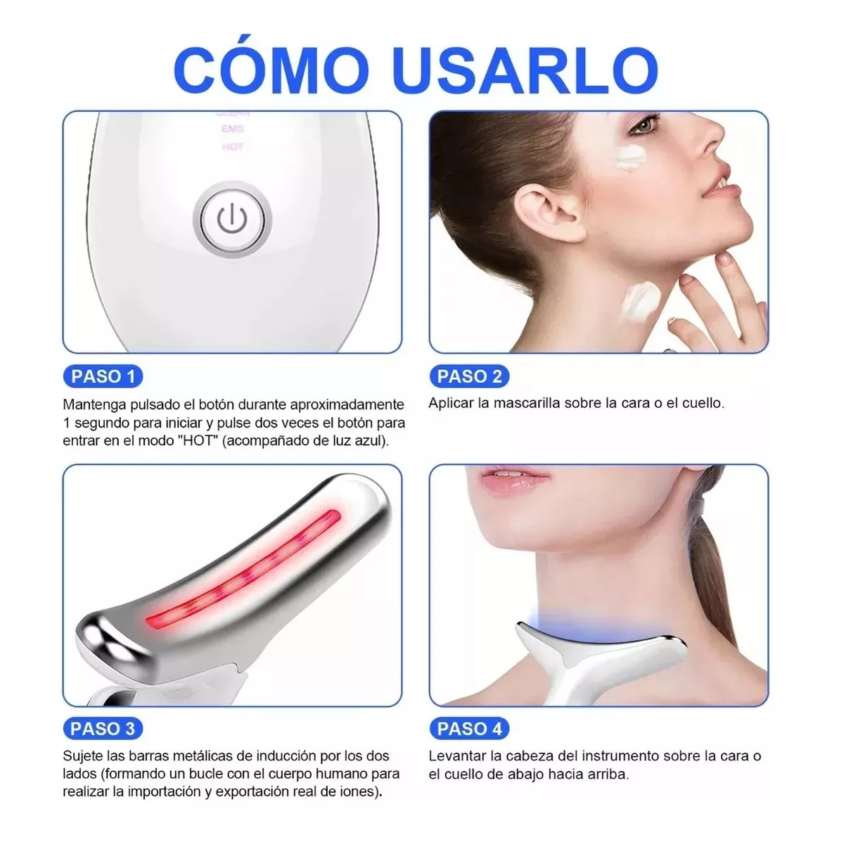 Masajeador Reductor De Papada Facial Antiarrugas De Belleza