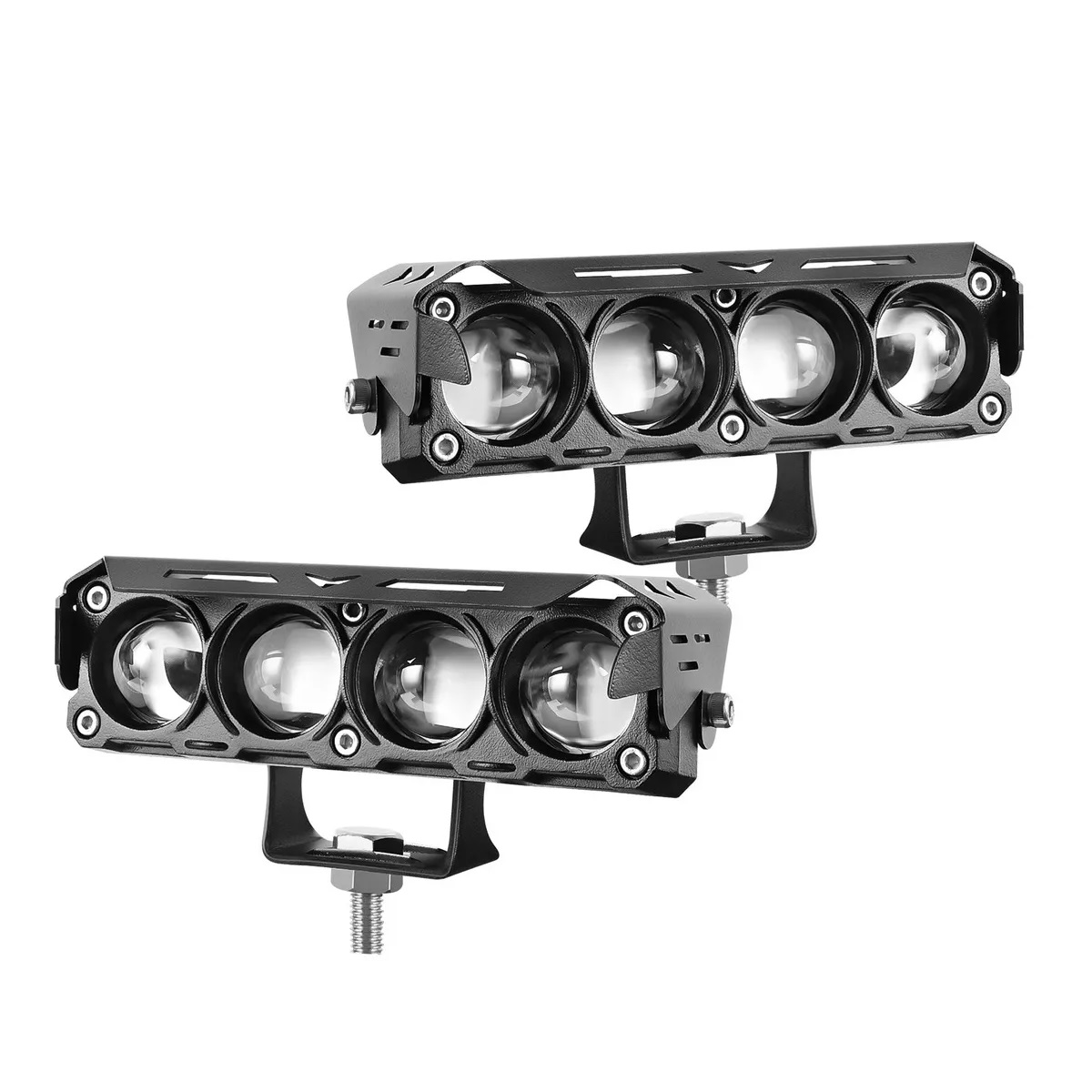 Faros Auxiliares Lupa Para Auto Moto Con Estrobo 2pcs