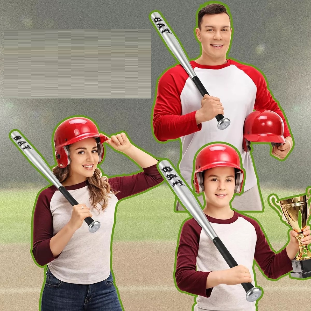 Set Bat De Aluminio, Pelota Y Guante P/beisbol Infantil 