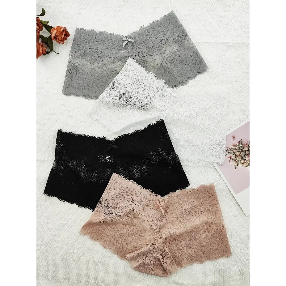Juego de 4 Panties de encaje