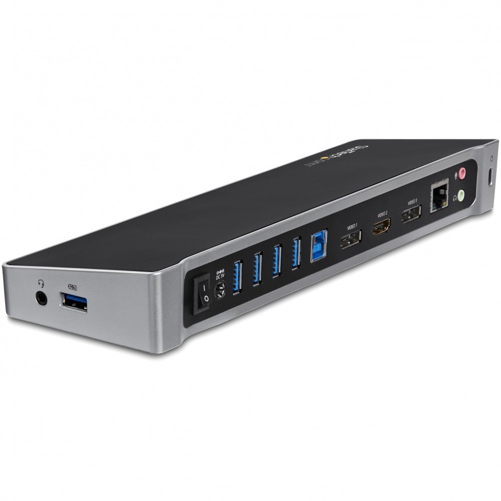 StarTech.com Docking Station USB3DOCKH2DP, 5x USB 3.0, 1x RJ-45, 2x DisplayPort. 