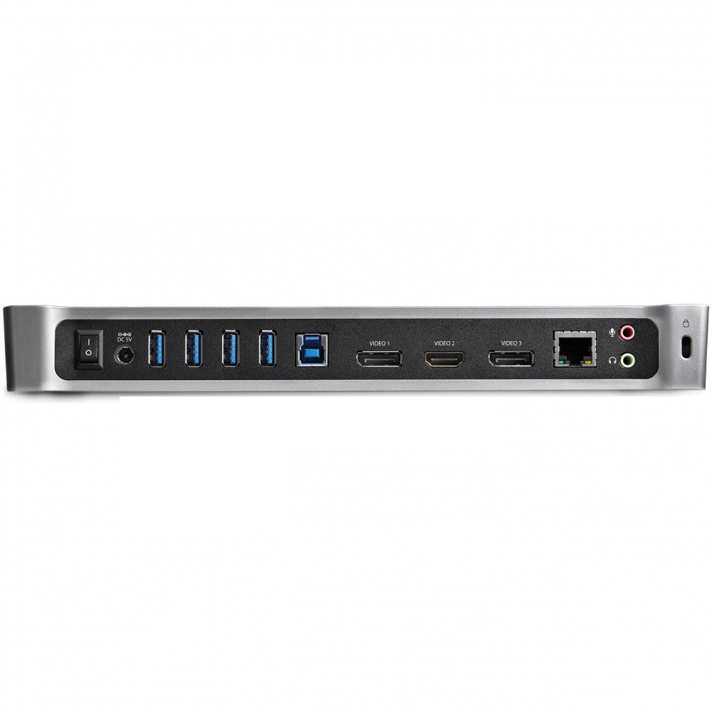 StarTech.com Docking Station USB3DOCKH2DP, 5x USB 3.0, 1x RJ-45, 2x DisplayPort. 