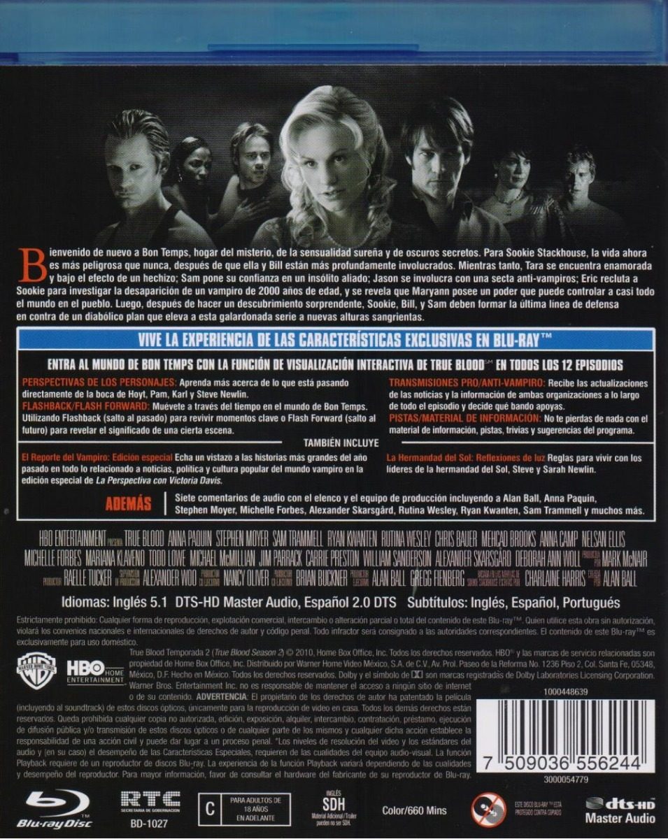 True Blood Segunda Temporada 2 Dos Blu-ray