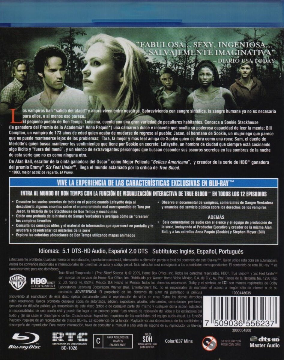 True Blood Primera Temporada 1 Uno Blu-ray