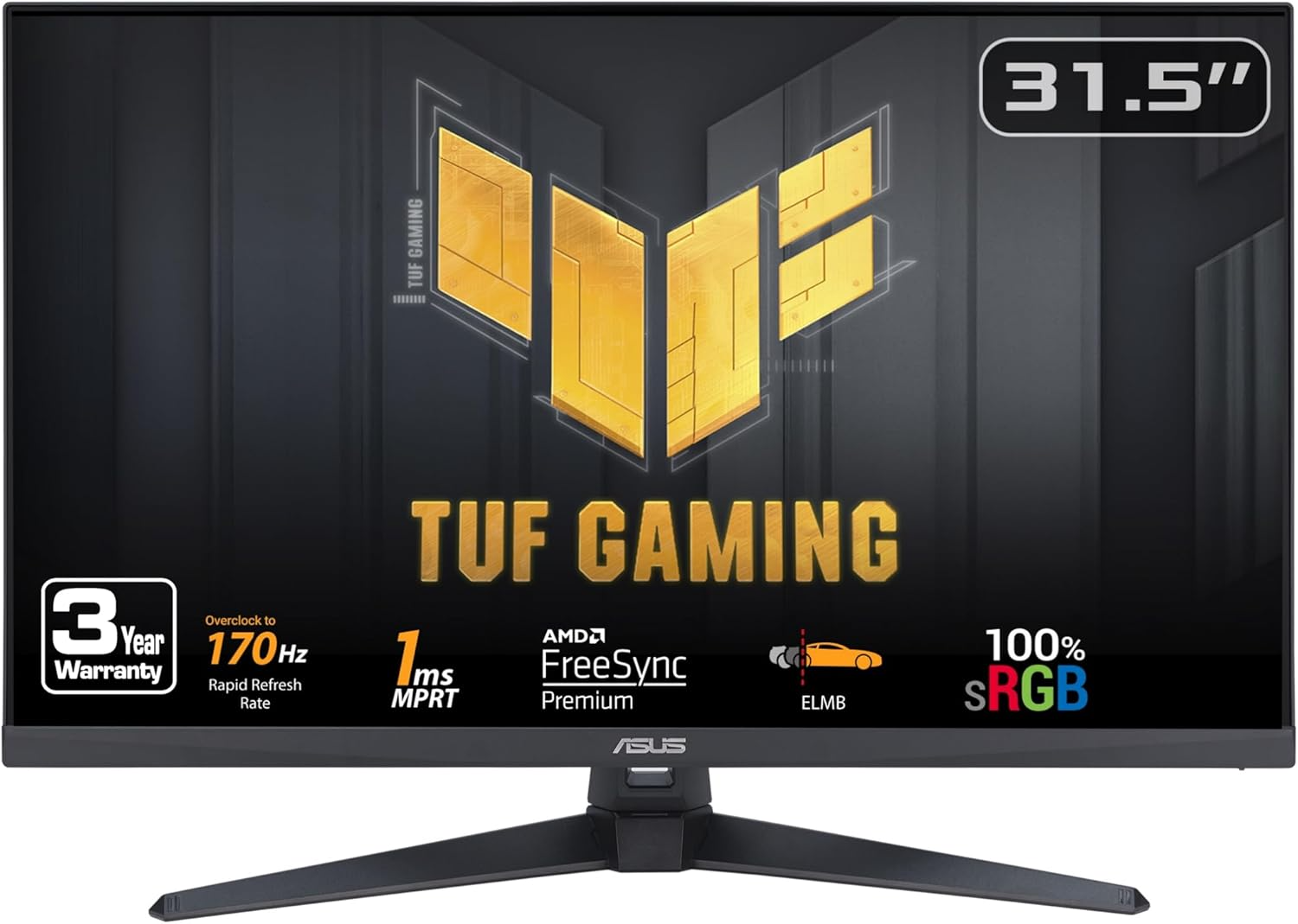  MONITOR ASUS VG328QA1A 32" TUF GAMING 1MS 170HZ FULL HD FREESYNC HDMI DP