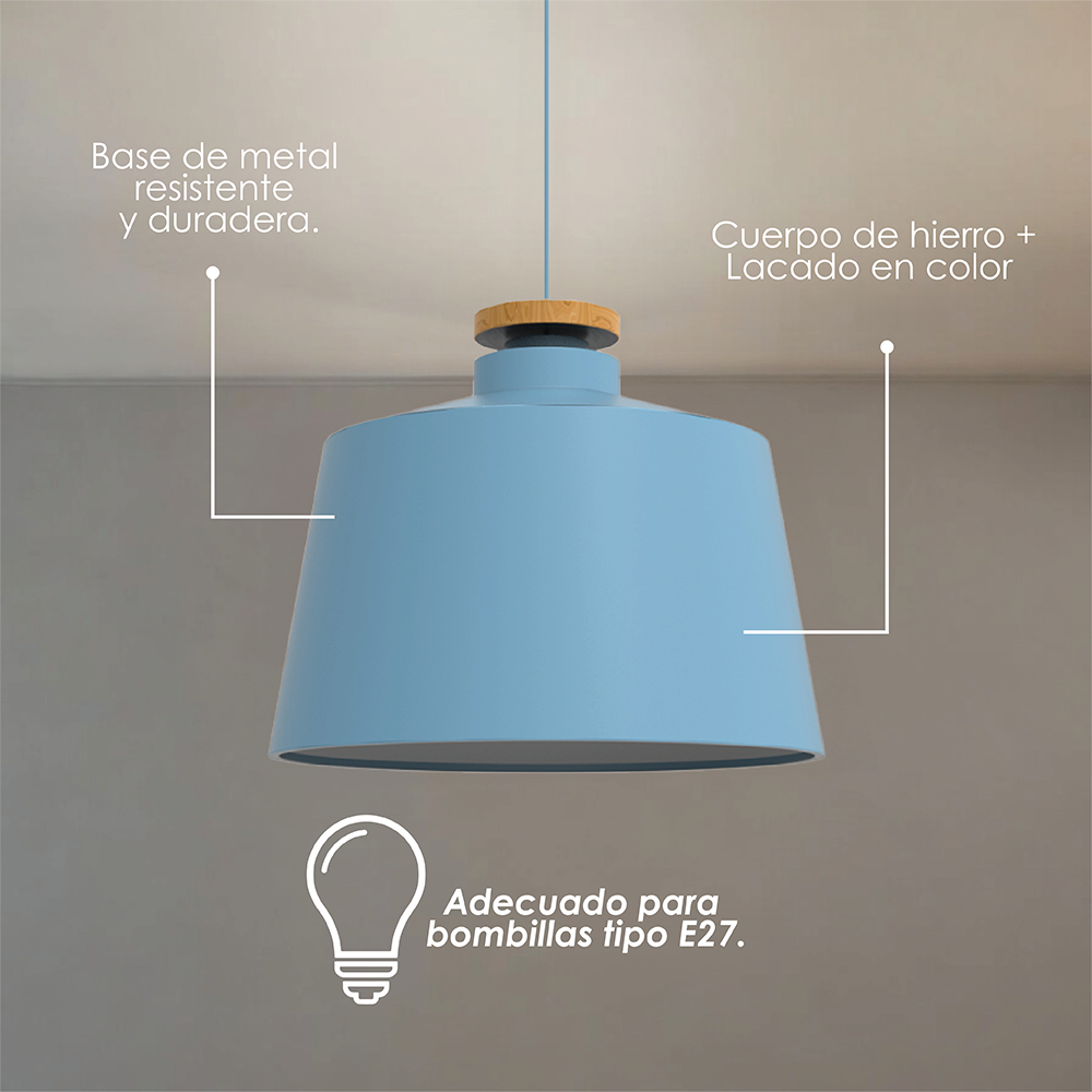Lámpara Colgante Ilios Innova 125g Color Azul