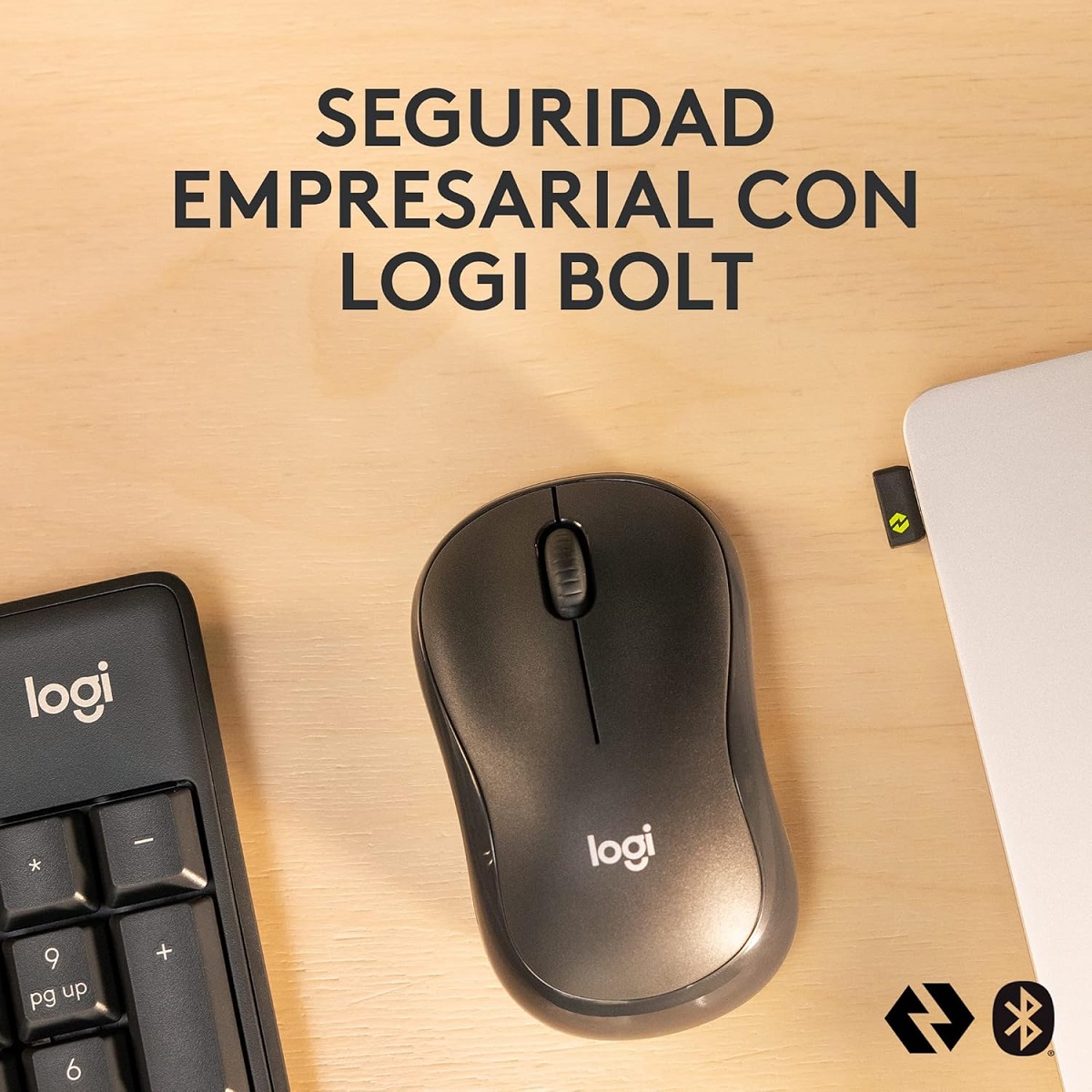 Kit Teclado Y Mouse Logitech MK370 Combo for Business Inalambrico USB y Bluetooth 920-012063
