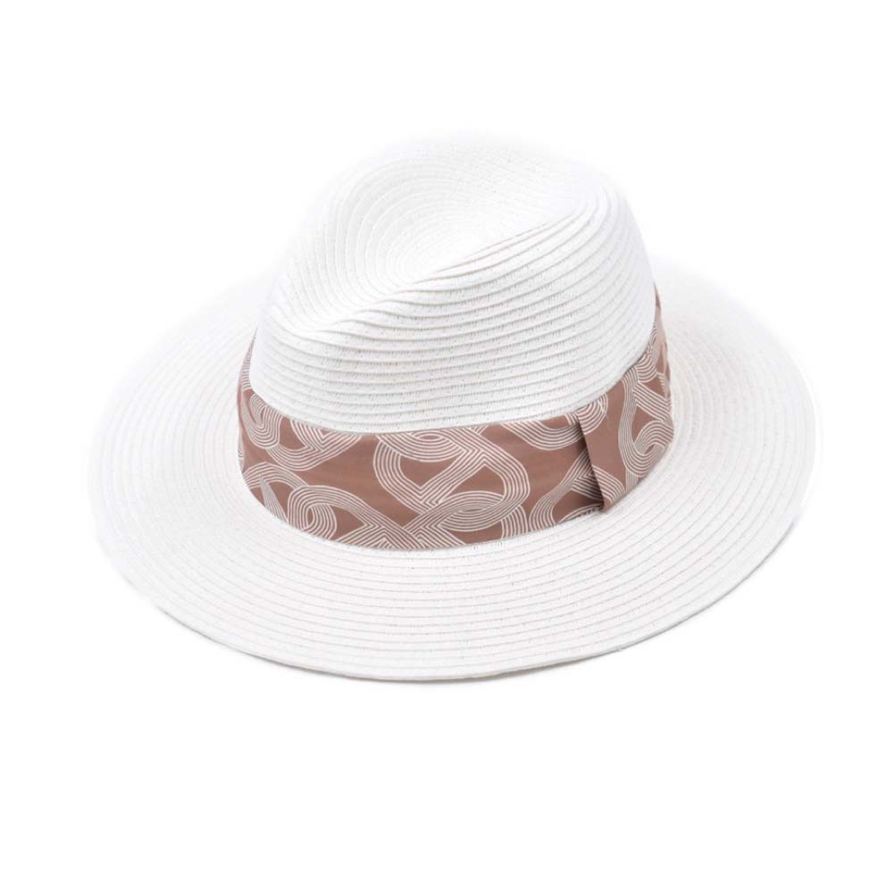 Sombrero Panamá Blanco con Cinta Café 