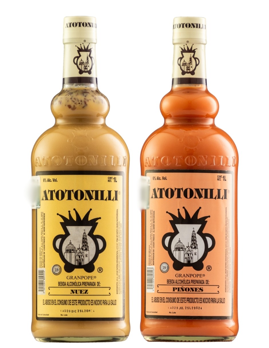 Duo Pack Rompope Atotonilli Nuez y Piñones 1000 ml