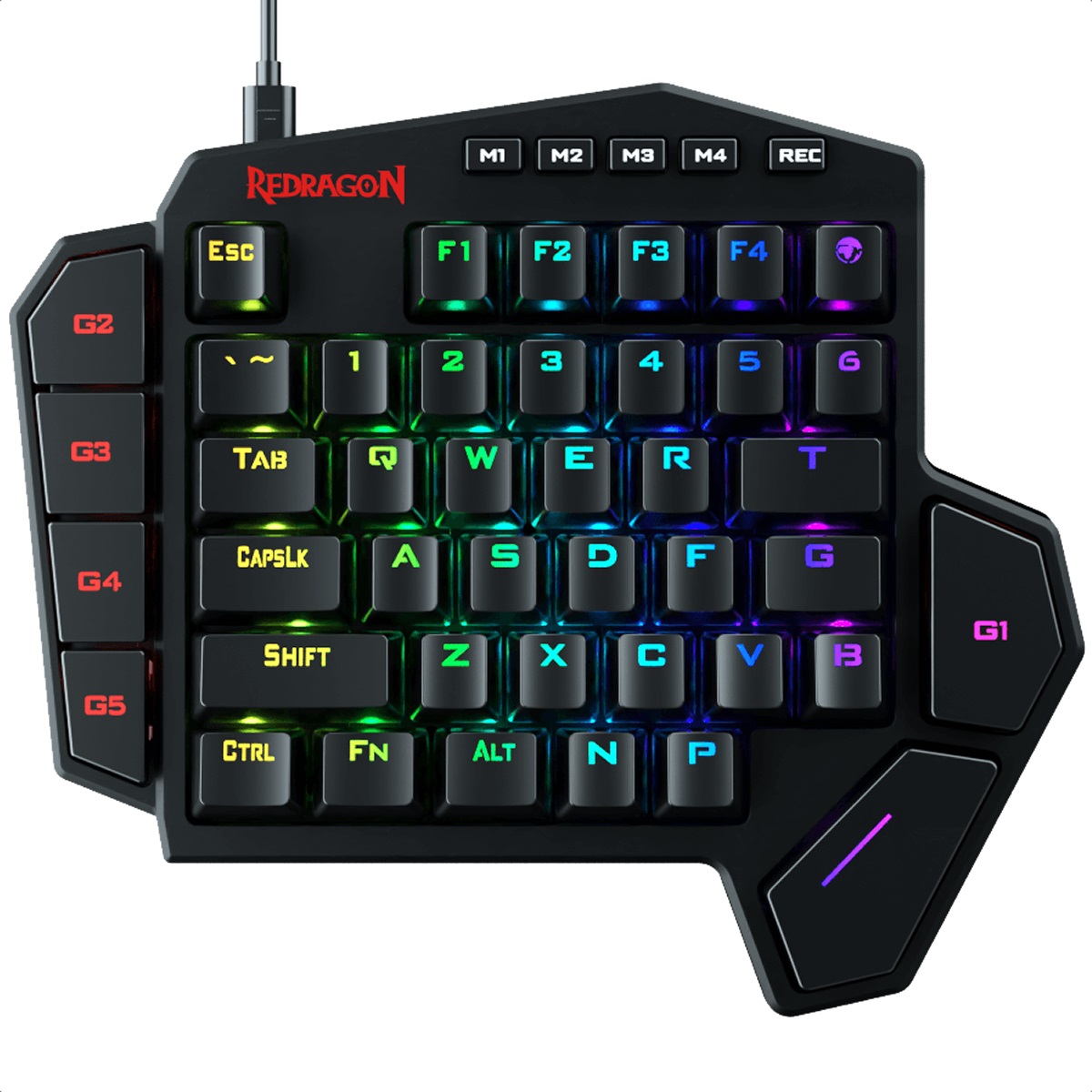 Teclado Redragon Diti K585RGB Mecanico Switch Brown Gaming Ingles