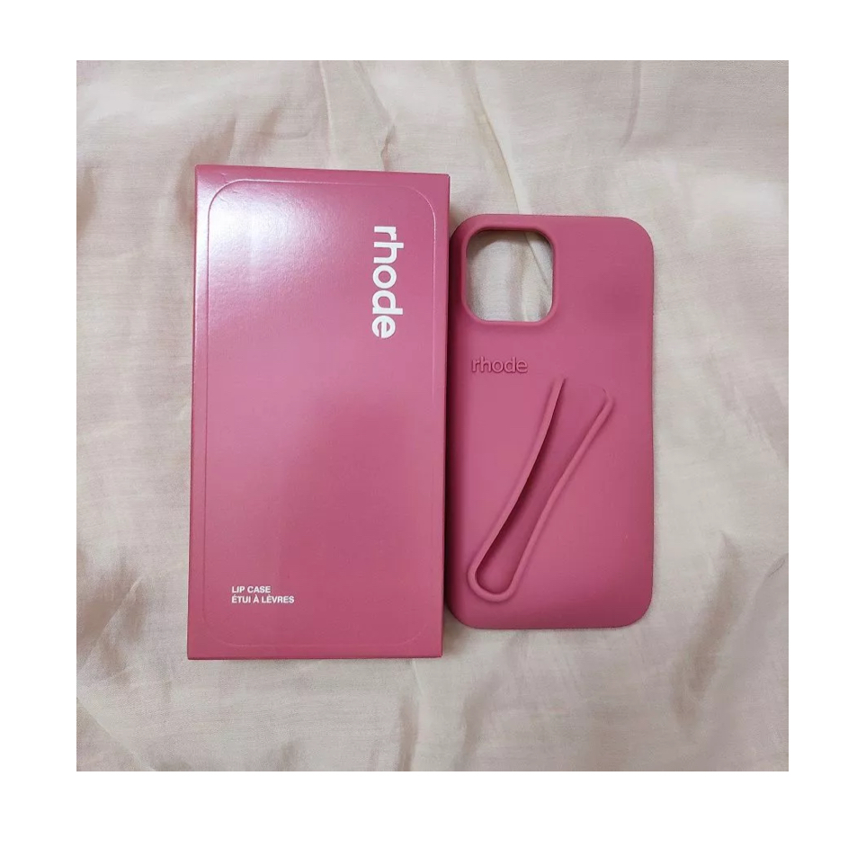 Funda Rhode Hailey Bieber Para iPhone Con Labial, Logo Y Caja