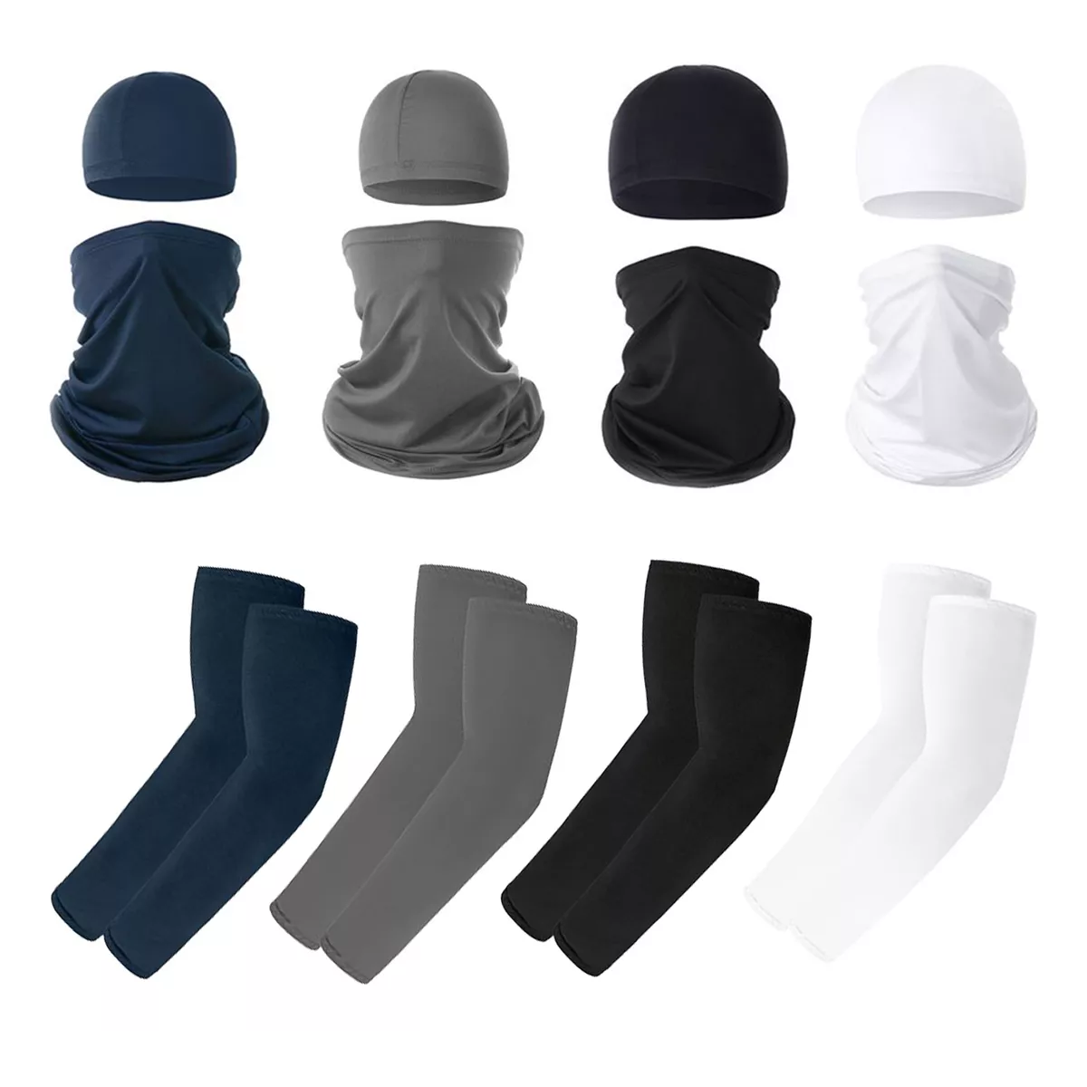 Set 12 Pcs Bandana Y Mangas Deportivas Para Brazo Moto Sol Uv
