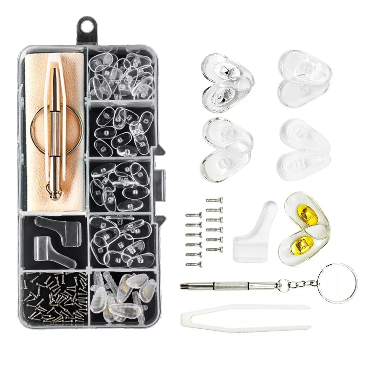 Set De 30 Pares Almohadillas Nasales Para Lentes De Silicona