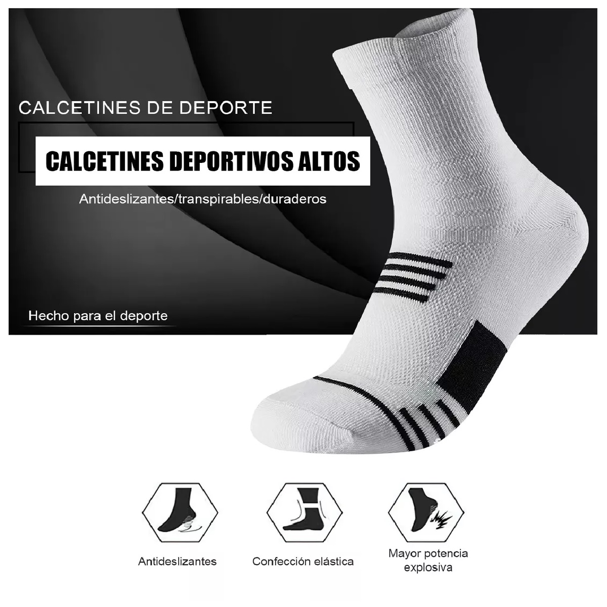 24 Pares Calcetines Deportiva Hombre 100% Algodón Calcetas Mezclado