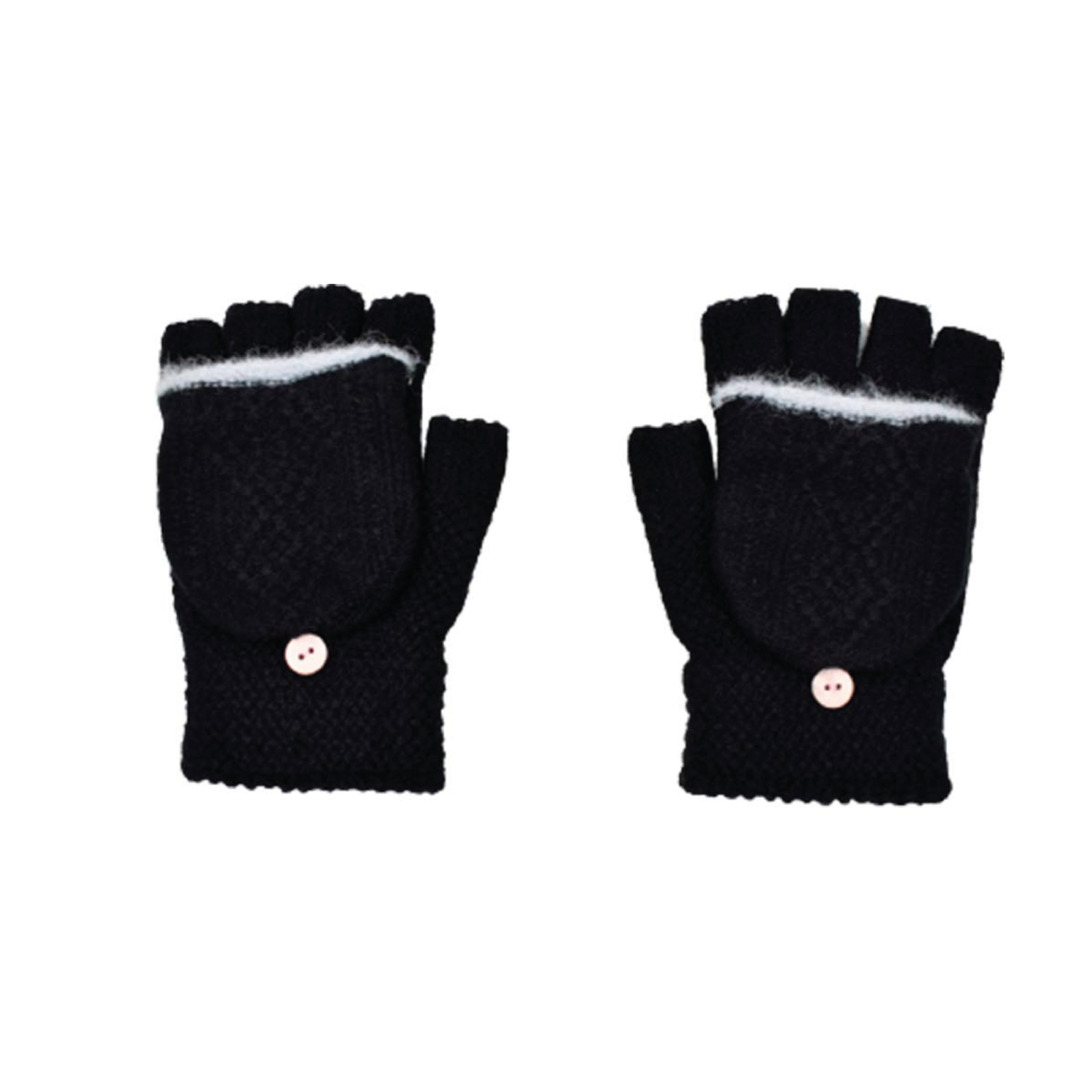 Guantes de Mujer sin Dedos con Capucha 