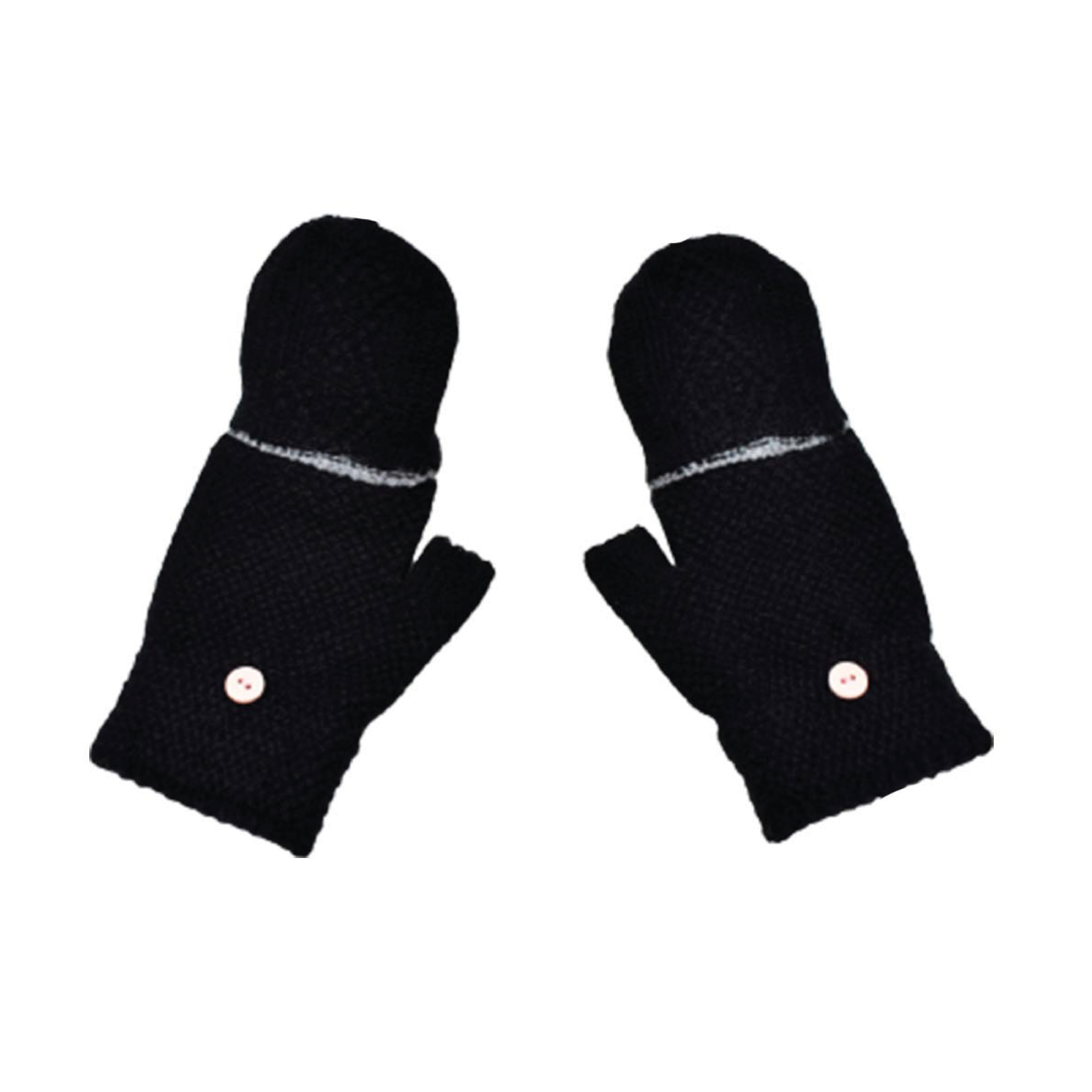 Guantes de Mujer sin Dedos con Capucha 