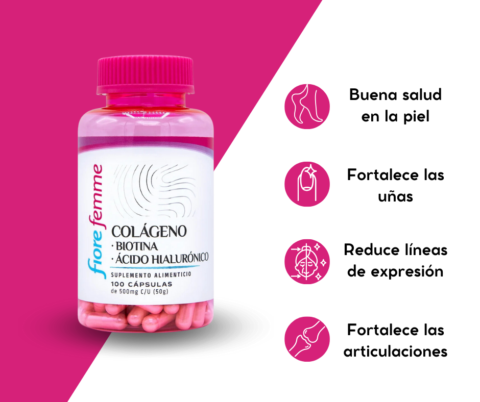 Juveternal Fiore Femme Colágeno Biotina 100 Cápsulas