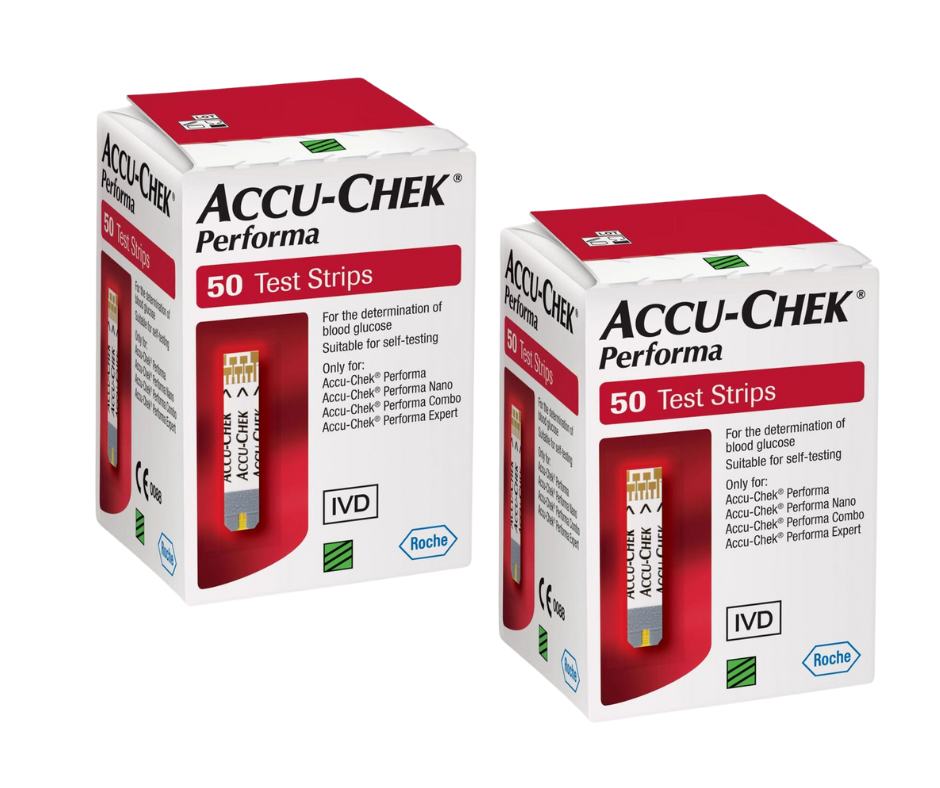 Paquete 100 Tiras Reactivas Accu - Chek Performa Glucómetro