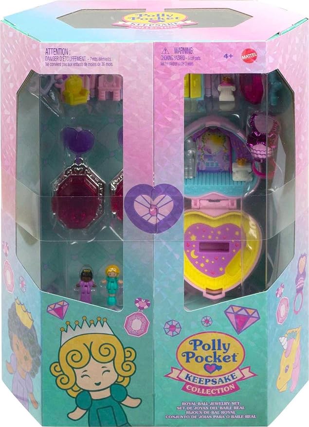 Set Polly Pocket Keepsake Collection Joyeria Royal Ball Jewelry Set 