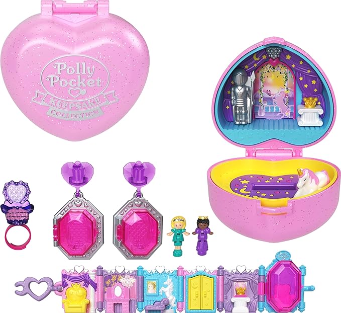 Set Polly Pocket Keepsake Collection Joyeria Royal Ball Jewelry Set 