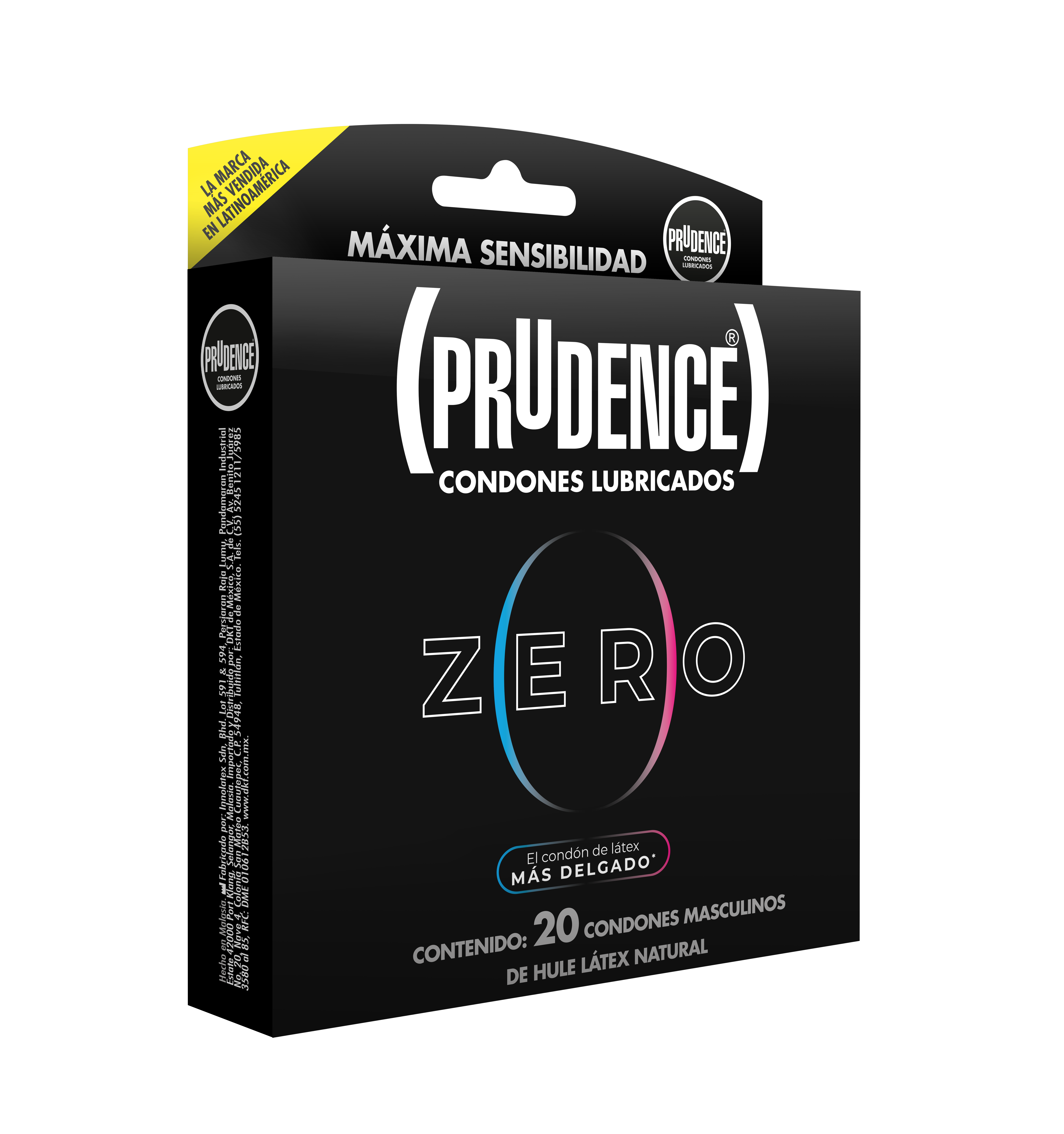 Caja Con 20 Condones Prudence Zero Ultra Delgados, Lubricados