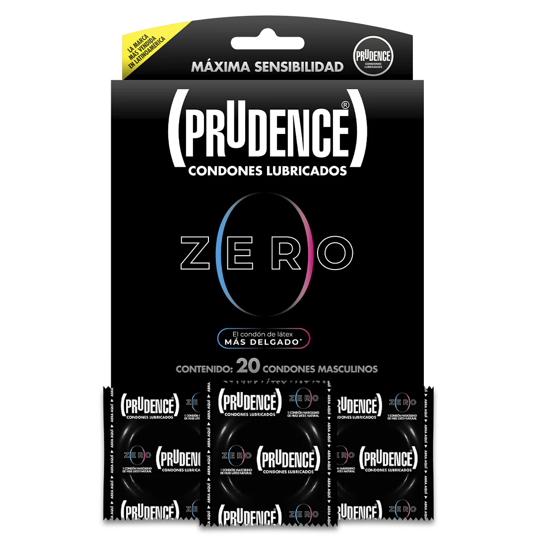 Caja Con 20 Condones Prudence Zero Ultra Delgados, Lubricados