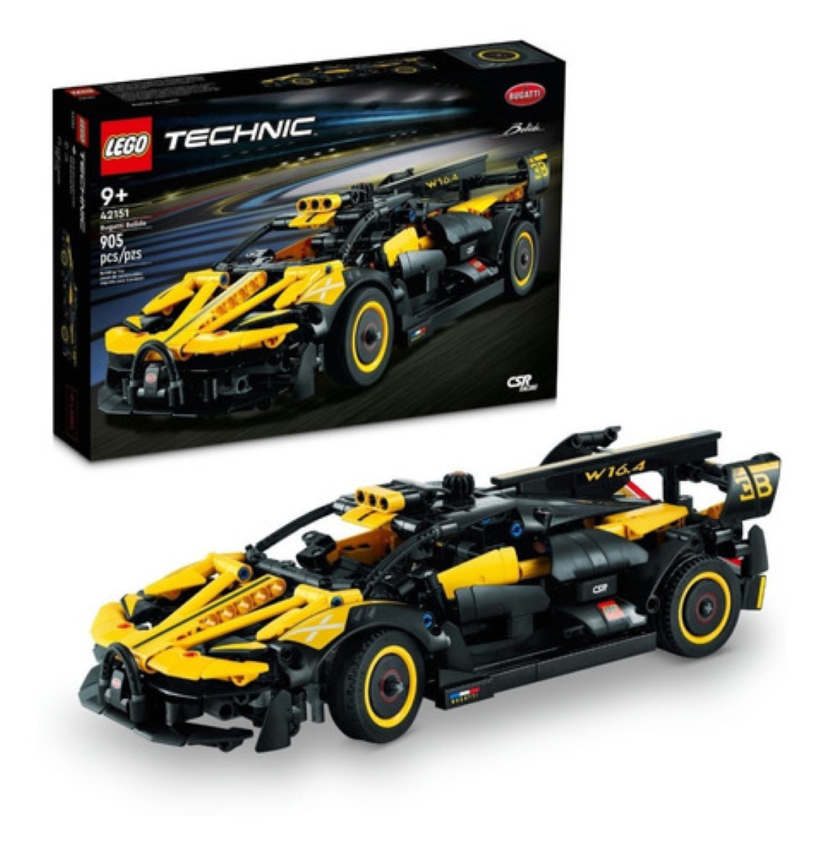 Kit De Construcción Lego Technic Bugatti Bolide 42151 3+ Cantidad de piezas 905 amarillo negro
