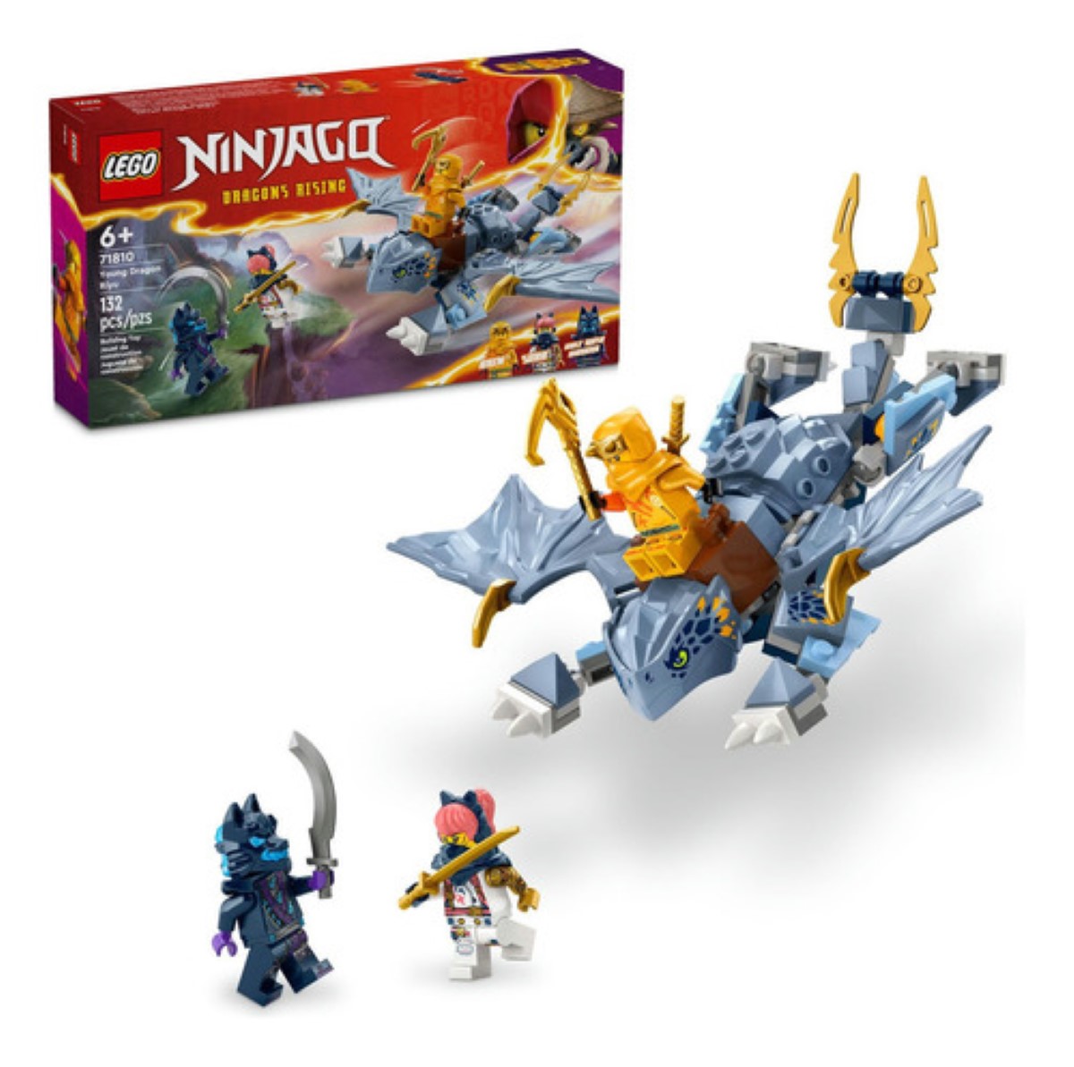 Ninjago Joven Dragón Riyu Juguete De Acción Ninja azul
