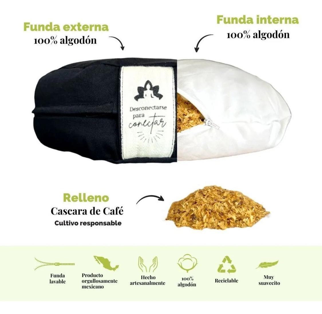 Cojin Zafu Artesanal Multiusos Perfecto para Yoga y Meditacion Media Luna Varios Colores