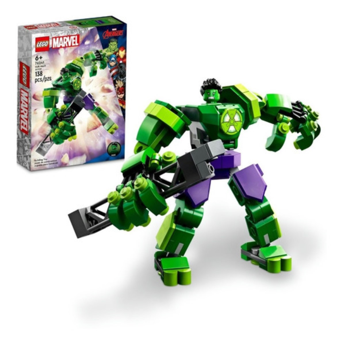 Kit Lego Marvel Armadura Robótica De Hulk 76241 138 Piezas 3+ verde