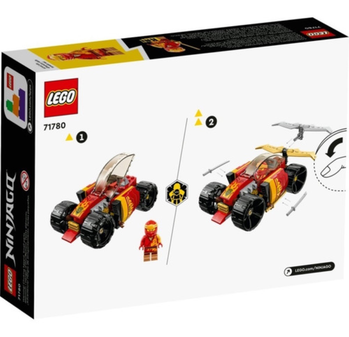 Kit Ninjago Coche De Carreras Ninja Evo De Kai 3+ rojo